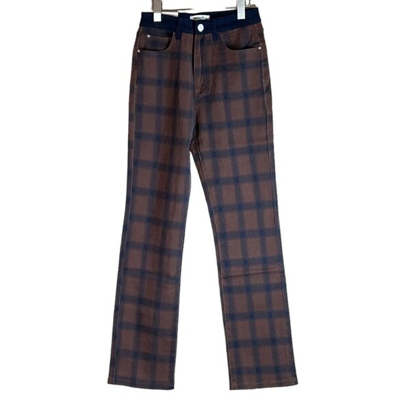 Weworewhat Women's Color Block Icon Jean Brown Navy Size 26 NWT - Picture 4 of 9